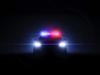 Police car lights