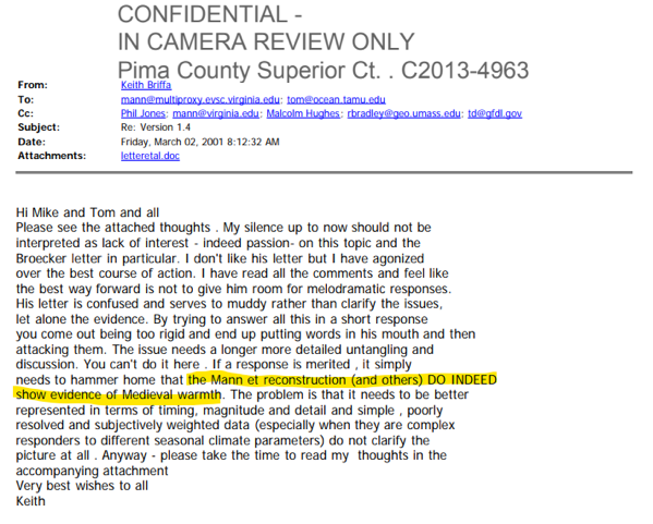 Briffa on hockeystick