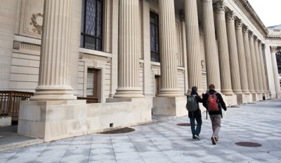 Yale campus columns