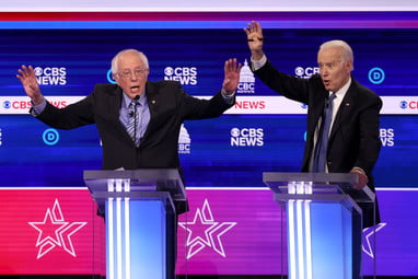 Bernie sanders joe biden democratic debate 382x255