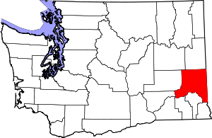 300px Map of Washington highlighting Whitman County svg