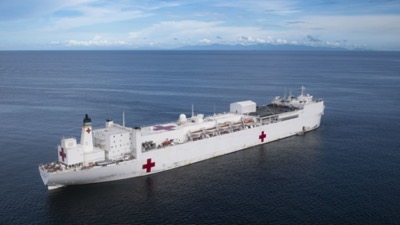 USNS Comfort T AH 20 is anchored off the coast of La Brea Trinidad and Tobago 48677005558
