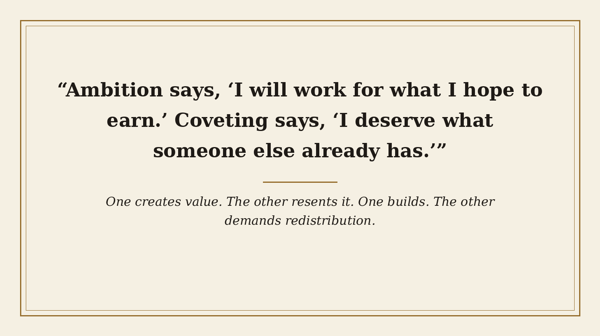 2 ambition vs coveting.